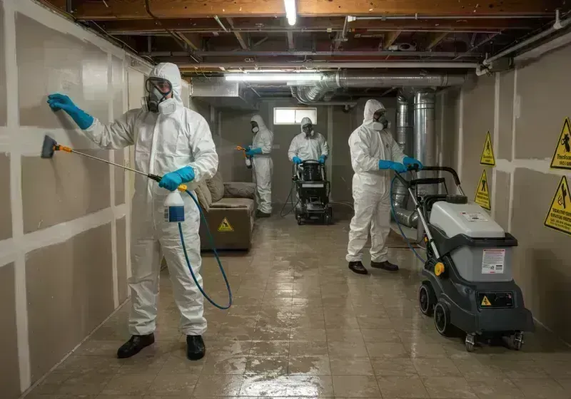 Basement Moisture Removal and Structural Drying process in Lebanon South, PA